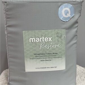 Martex Restore Queen Sheet Set — Light Gray